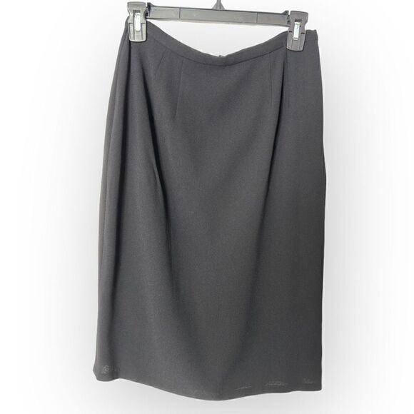 Ann Klein II black skirt Size 8 Acetate/Rayon/Polyester - Picture 1 of 6